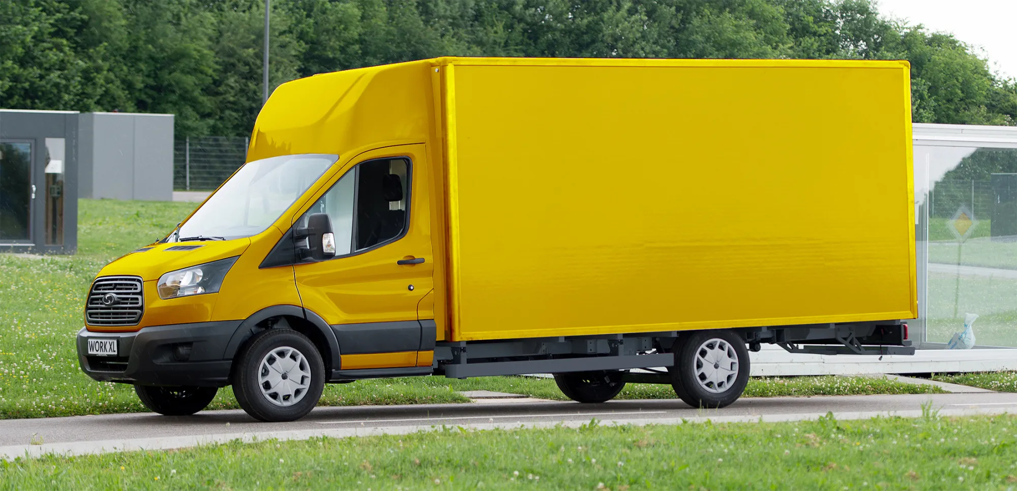 An illustration of Deutsche Post DHL Group and Ford's E-Van
