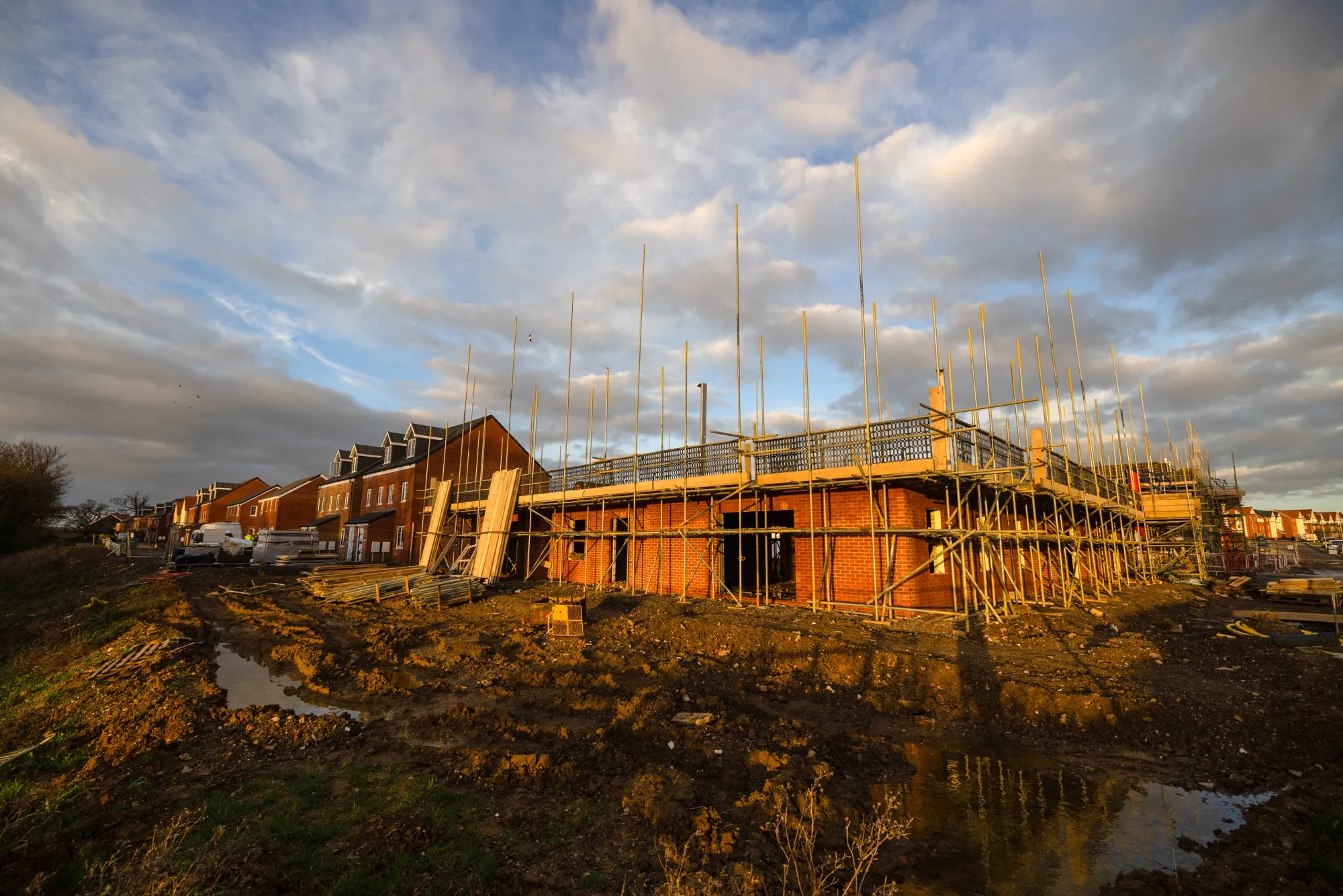 A home under construction in Northfleet, UK.
