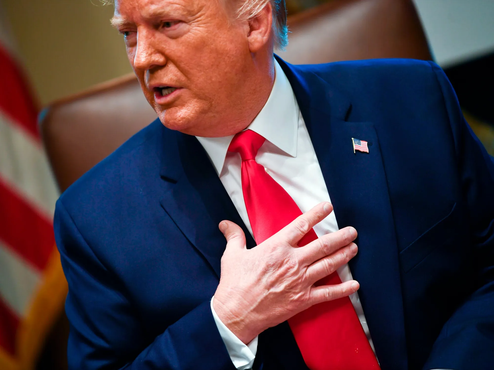 Donald Trump attends a Cabinet Meeting at the White House on Oct. 21.