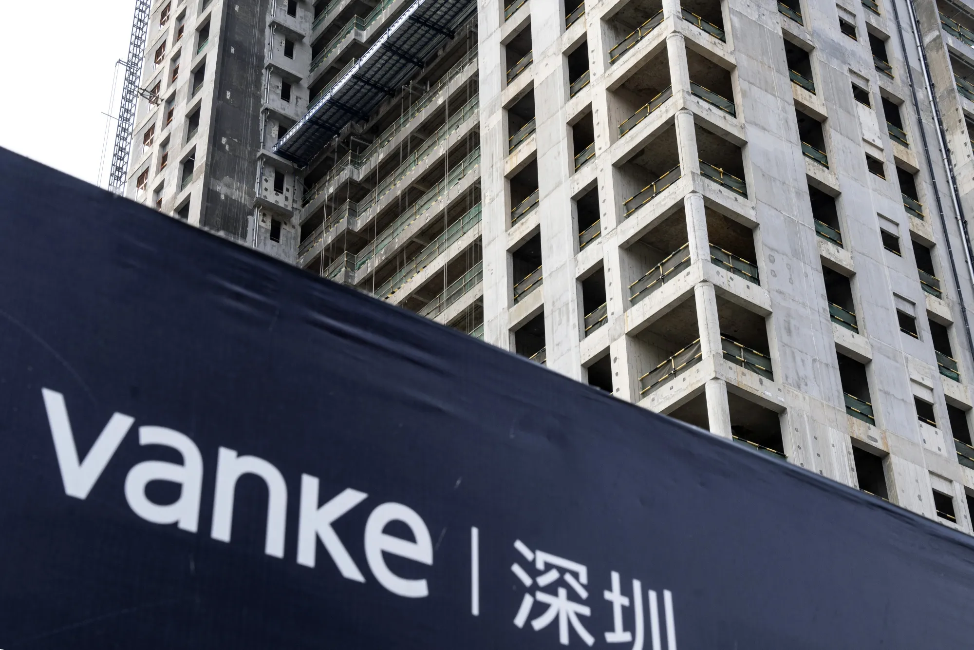 A residential building under construction by&nbsp;Vanke&nbsp;in Shenzhen, China.
