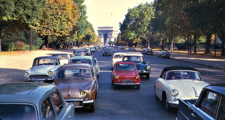 Cars in Paris, 1962. A free webinar this month focuses on Paris's latest transportation innovations and the quest to &quot;take the city back&quot; from cars, for people. 