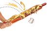 The Texas Rangers’ Boomstick is 2 feet long and has more than 2,700 calories.
