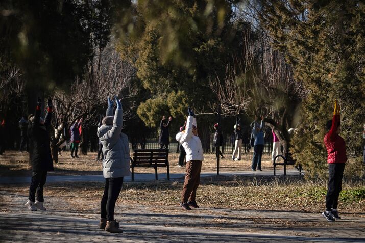 Residents at Parks in Beijing As China’s First Retirement Age Hike Since 1978