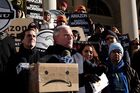 Demonstrators Protest While City Hall Addresses Economic Impact Of Amazon's New Headquarters