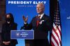 President-elect Joe Biden speaks in Wilmington, Delaware, on Jan. 15.