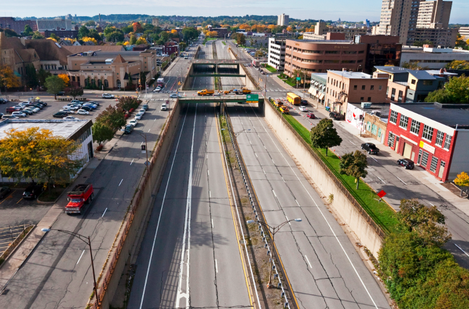 Rochester's Inner Loop, prior to being filled-in.  