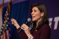 Presidential Candidate Nikki Haley Campaigns In Massachusetts