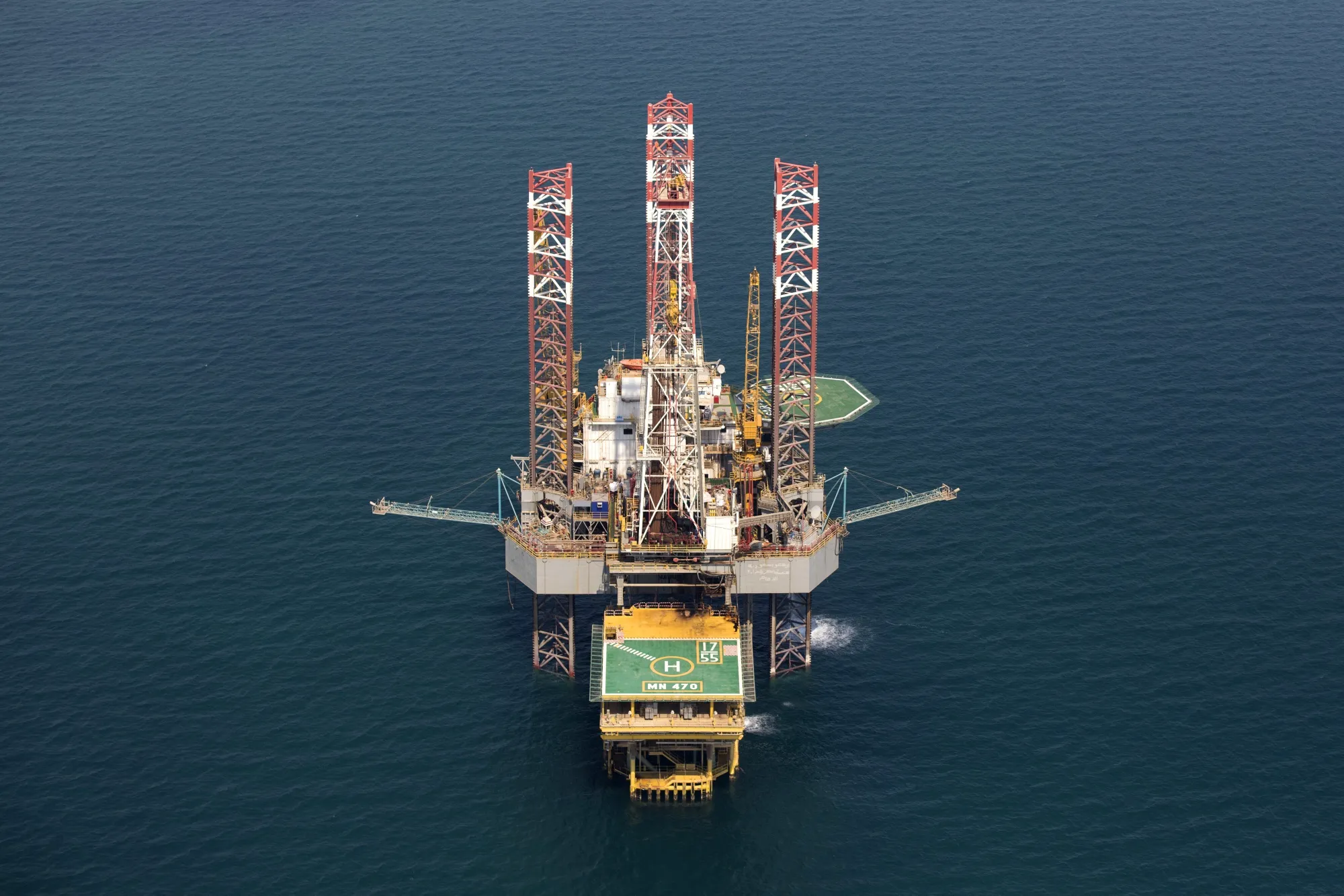 An offshore drilling platform near&nbsp;Saudi Arabia. The OPEC+ alliance plans to restart halted production despite&nbsp;faltering&nbsp;demand.