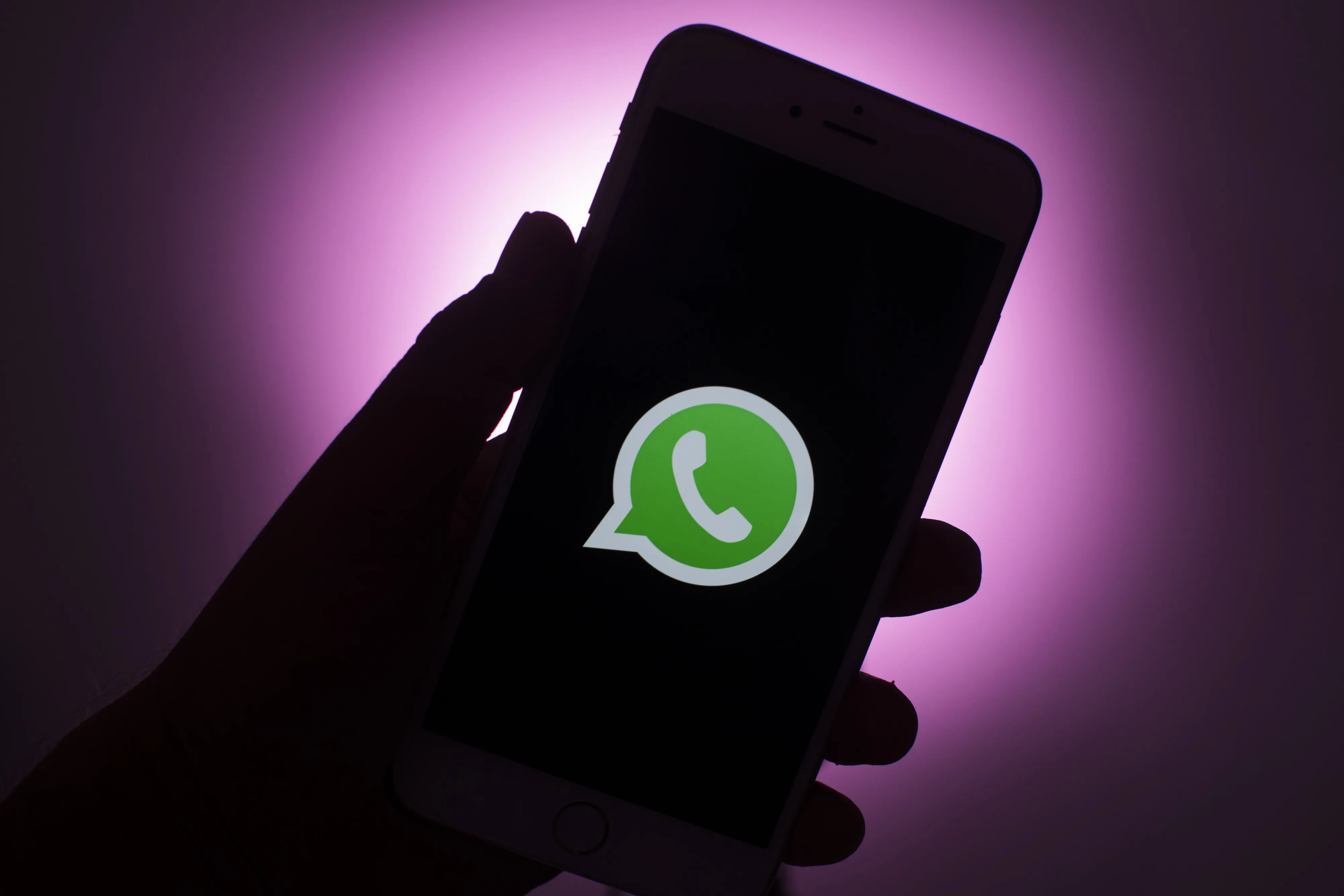 The logo for Facebook Inc.’s WhatsApp messaging app