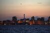 Yokohama Marine Tower, center, stands at dusk in Yokohama, Japan, on Monday, Sept. 2, 2019. Yokohama, located about 30 minutes south of Tokyo, formally announced last month that it wants to take proposals for an integrated resort to be built on its Yamashita Pier.