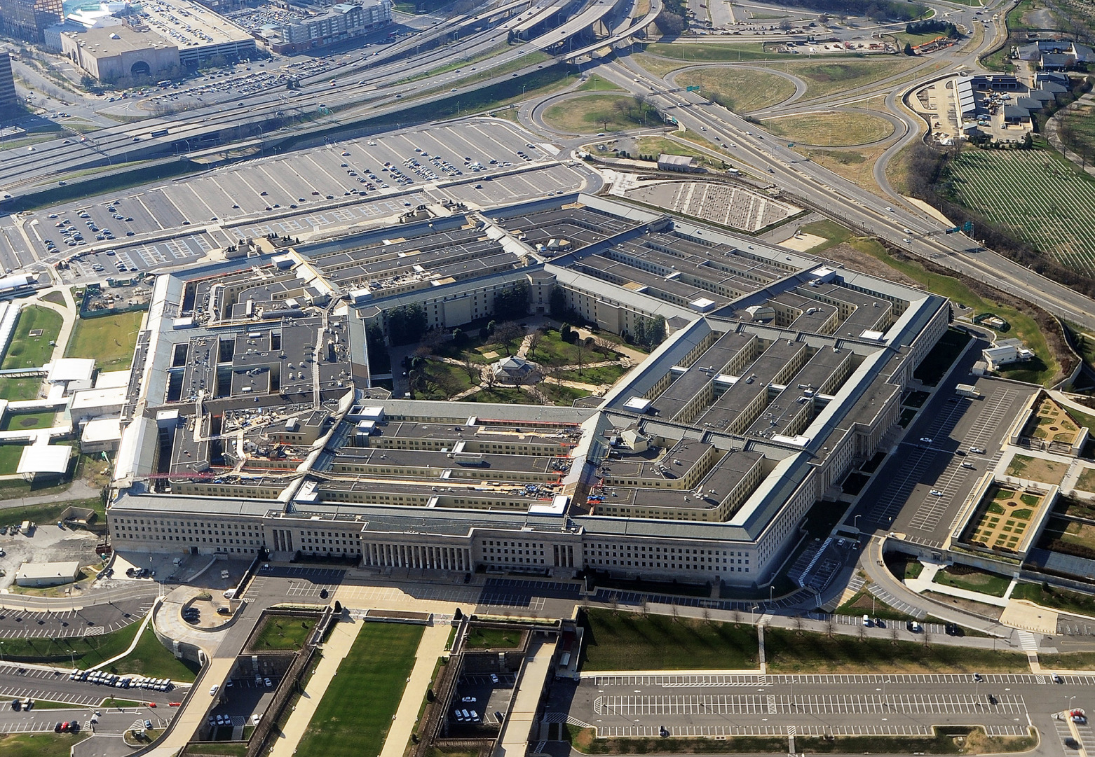 The Pentagon building in Washington, DC.
