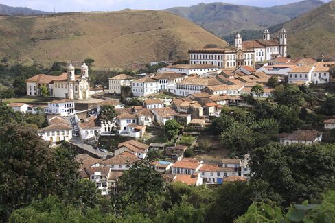 The mountainside town of Ouro Preto.