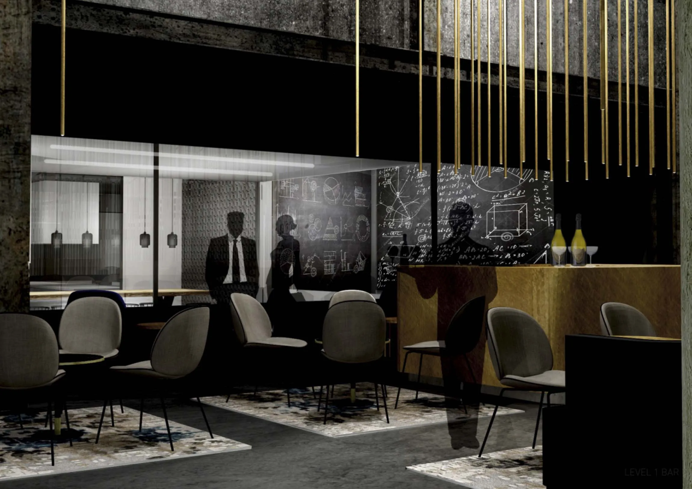 A rendering of just one the dining spaces at&nbsp;Alchemist, scheduled to open early in 2019.