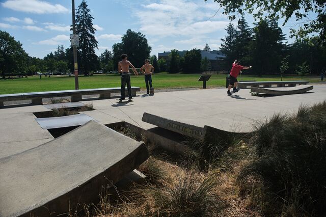 Ed Benedict Skate Plaza in Portland. 