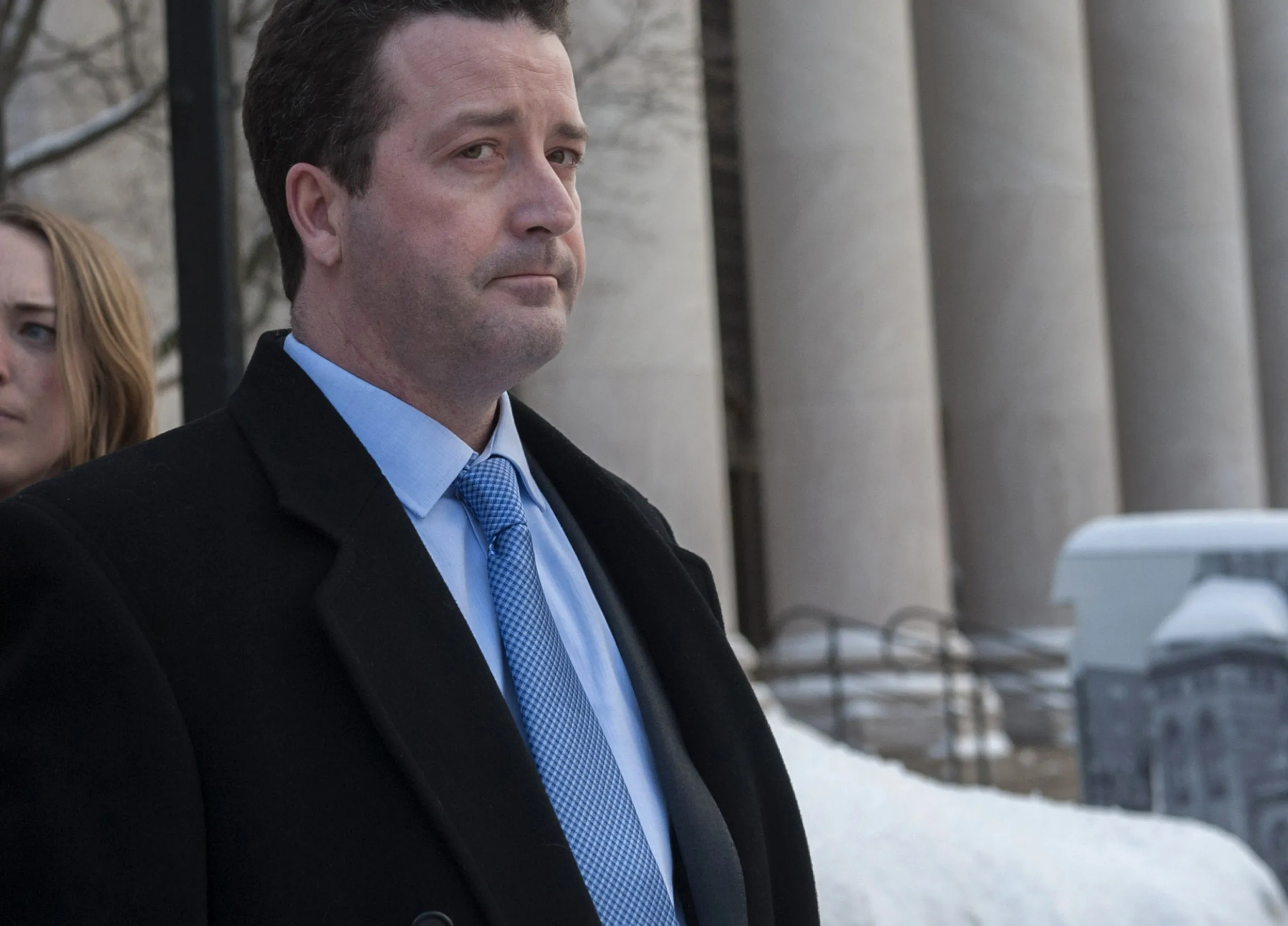 Jesse Litvak exits federal court in New Haven, Connecticut, on Feb. 18, 2014.
