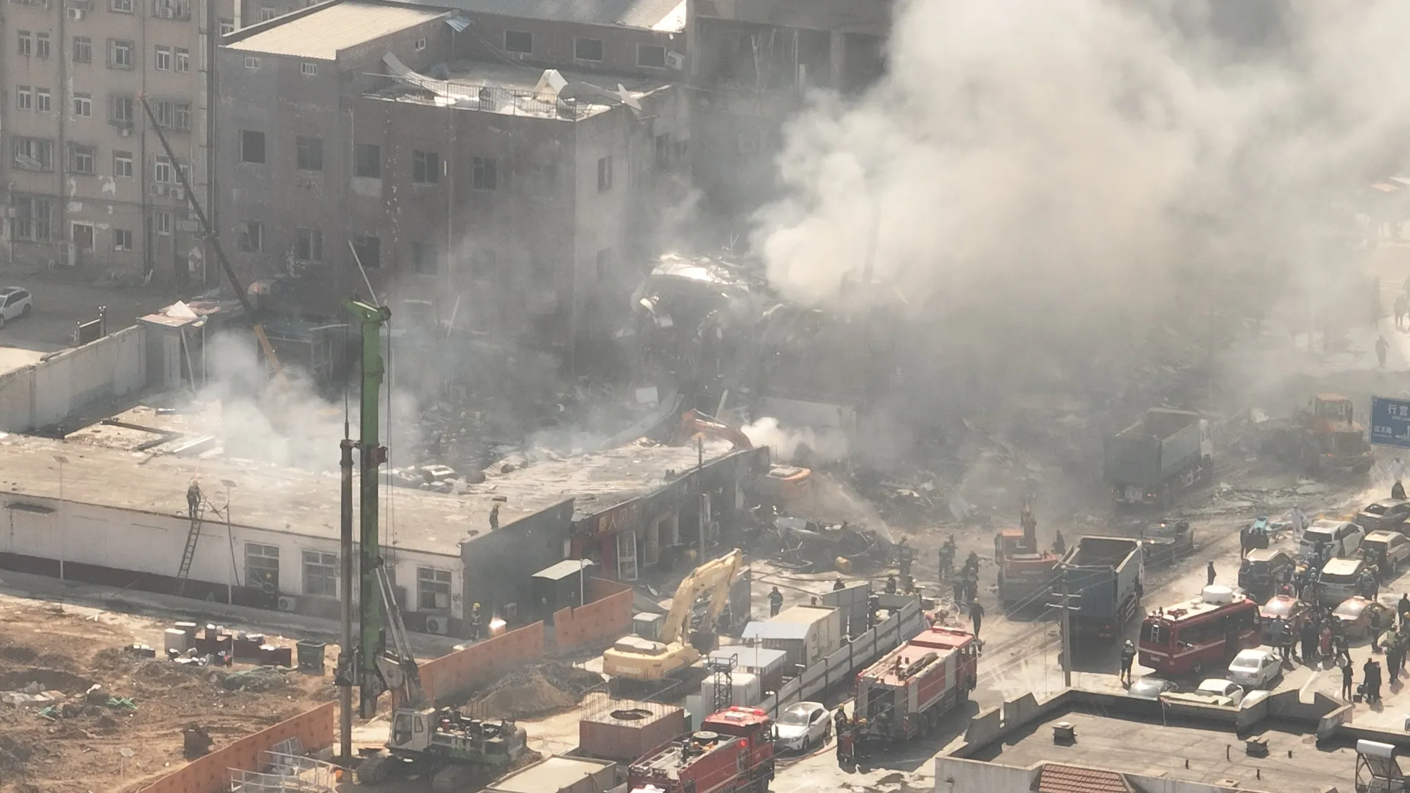 The site of an explosion in Yanjiao, Hebei Province on March 13.