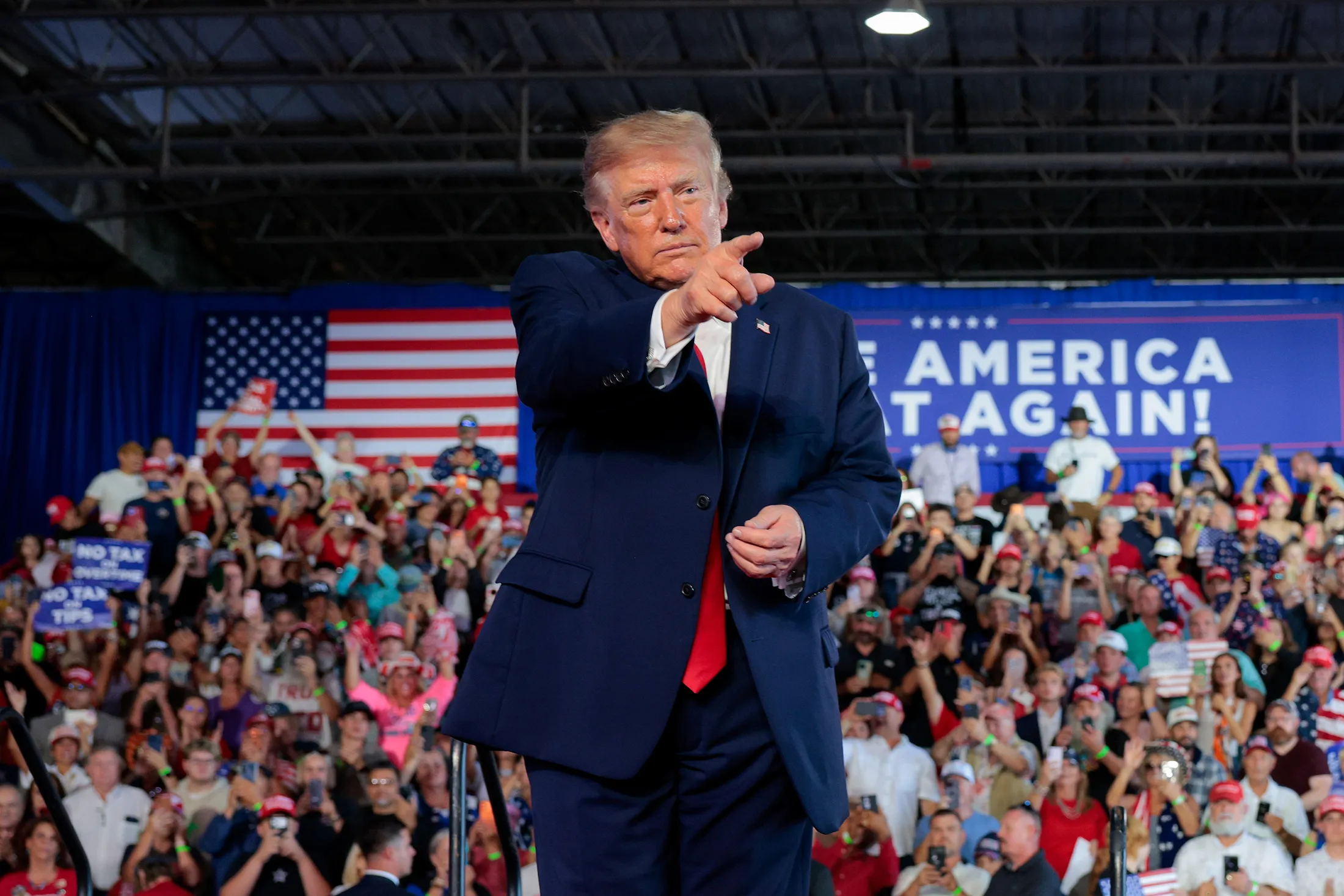 President Trump Holds Midterm Campaign Rallies In Texas