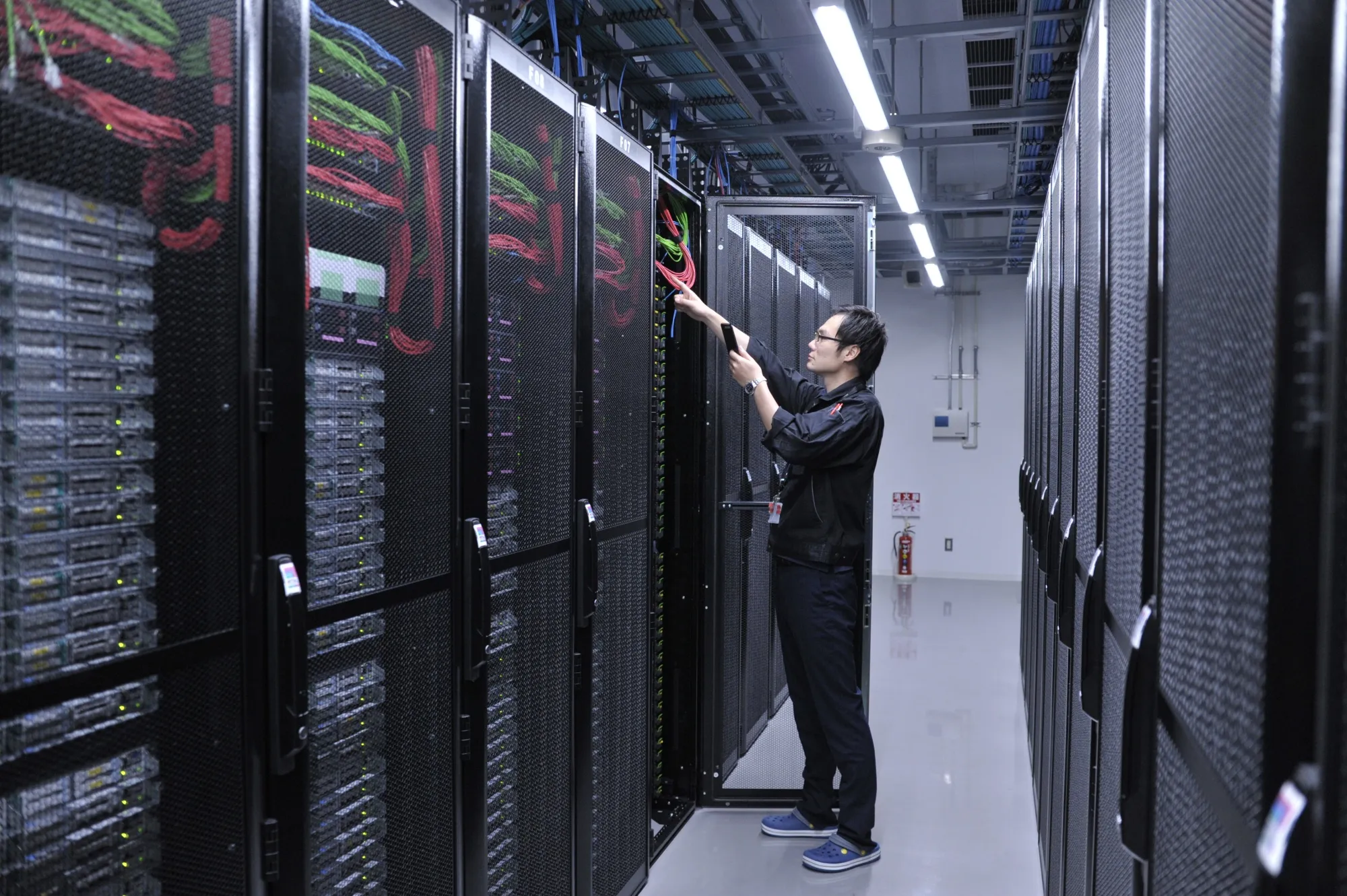 Sakura Internet’s data center in Ishikari, Hokkaido.