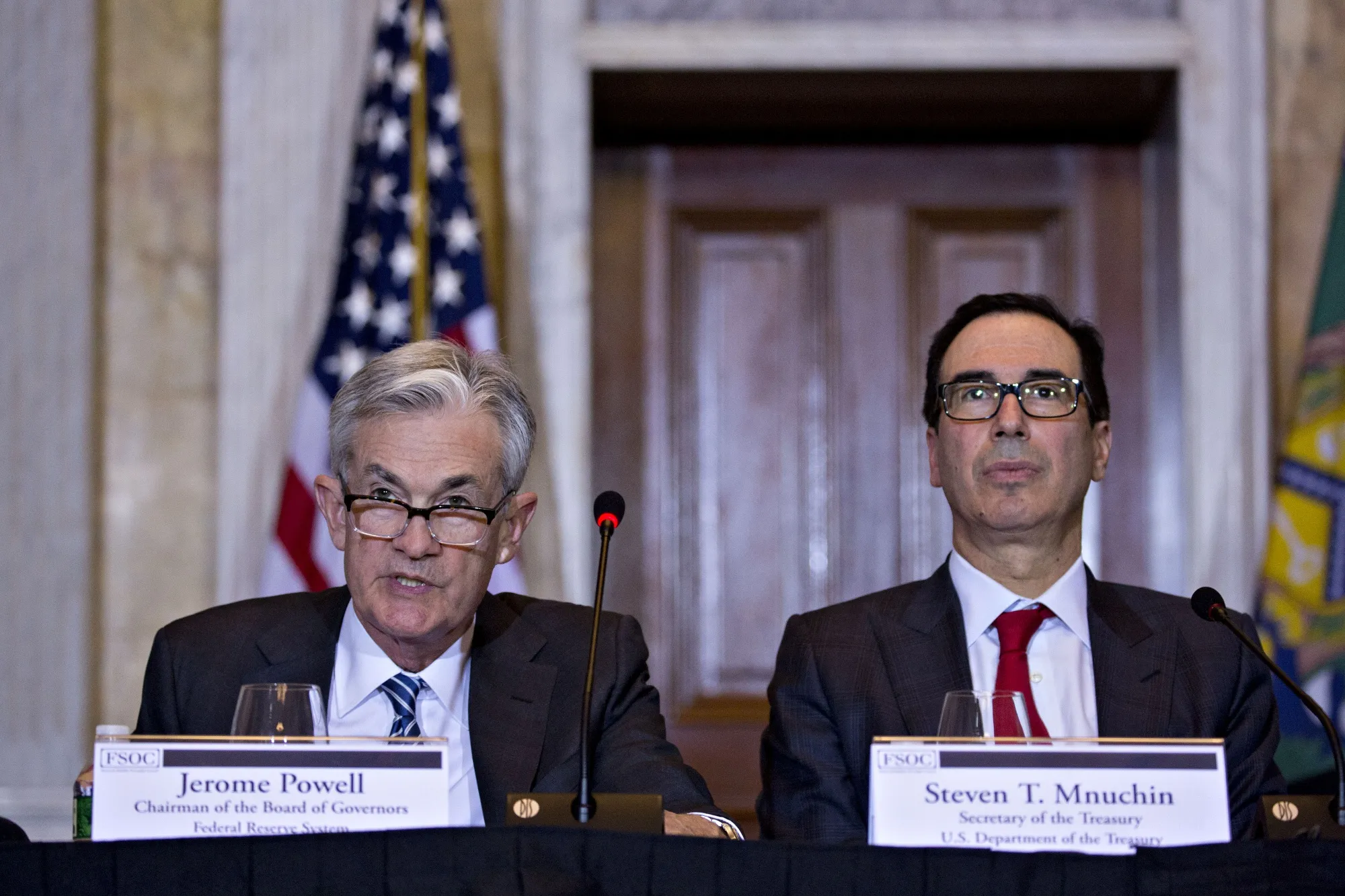 Jerome Powell, left, and Steven Mnuchin.