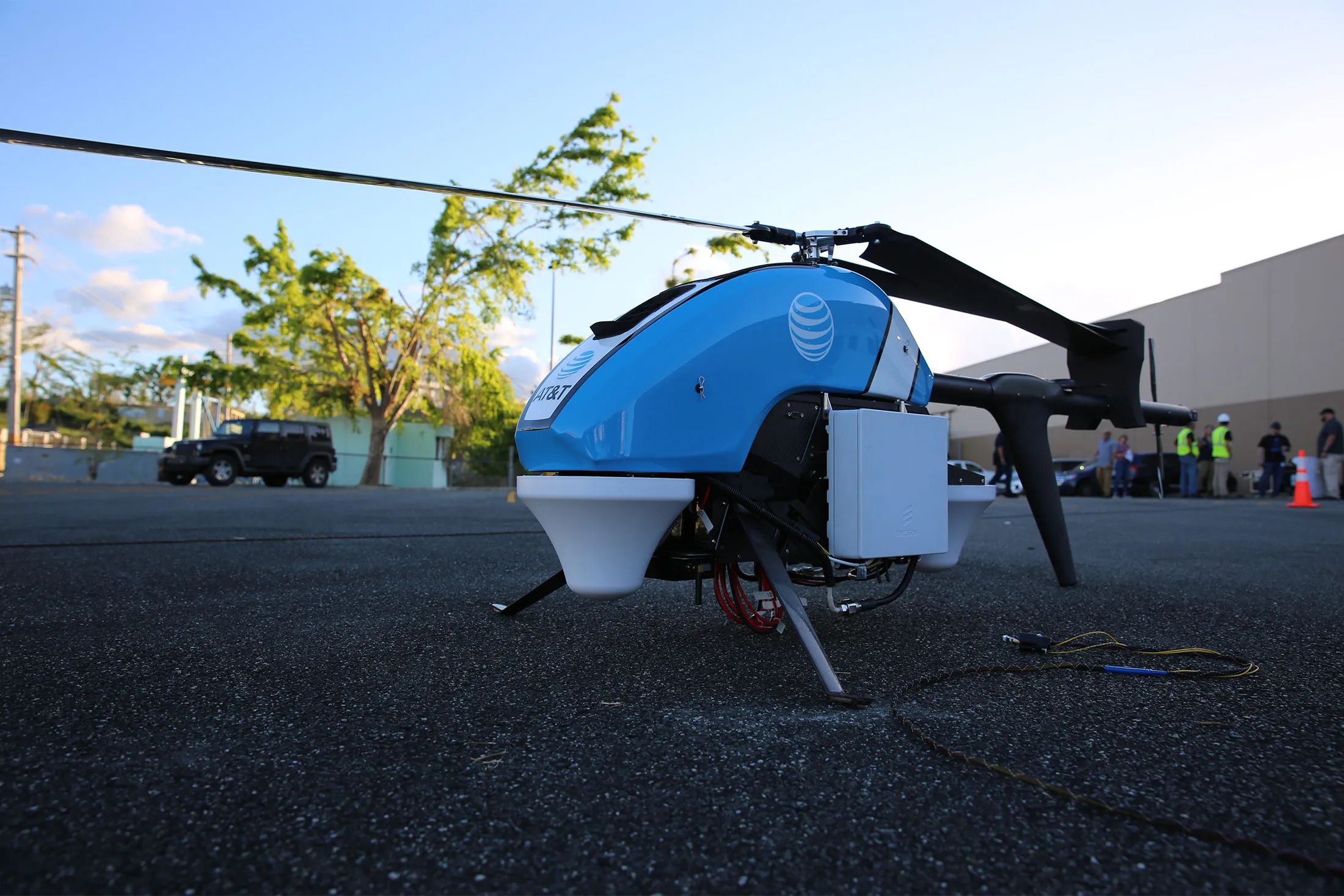 AT T Deploys Flying COW Drone for Cell Service in Puerto Rico Bloomberg