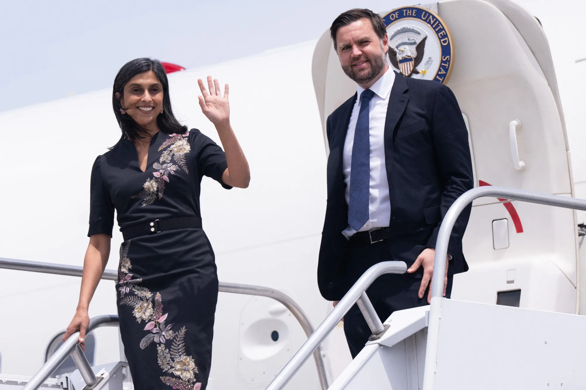 Second Lady Usha Vance and&nbsp;Vice President JD Vance.