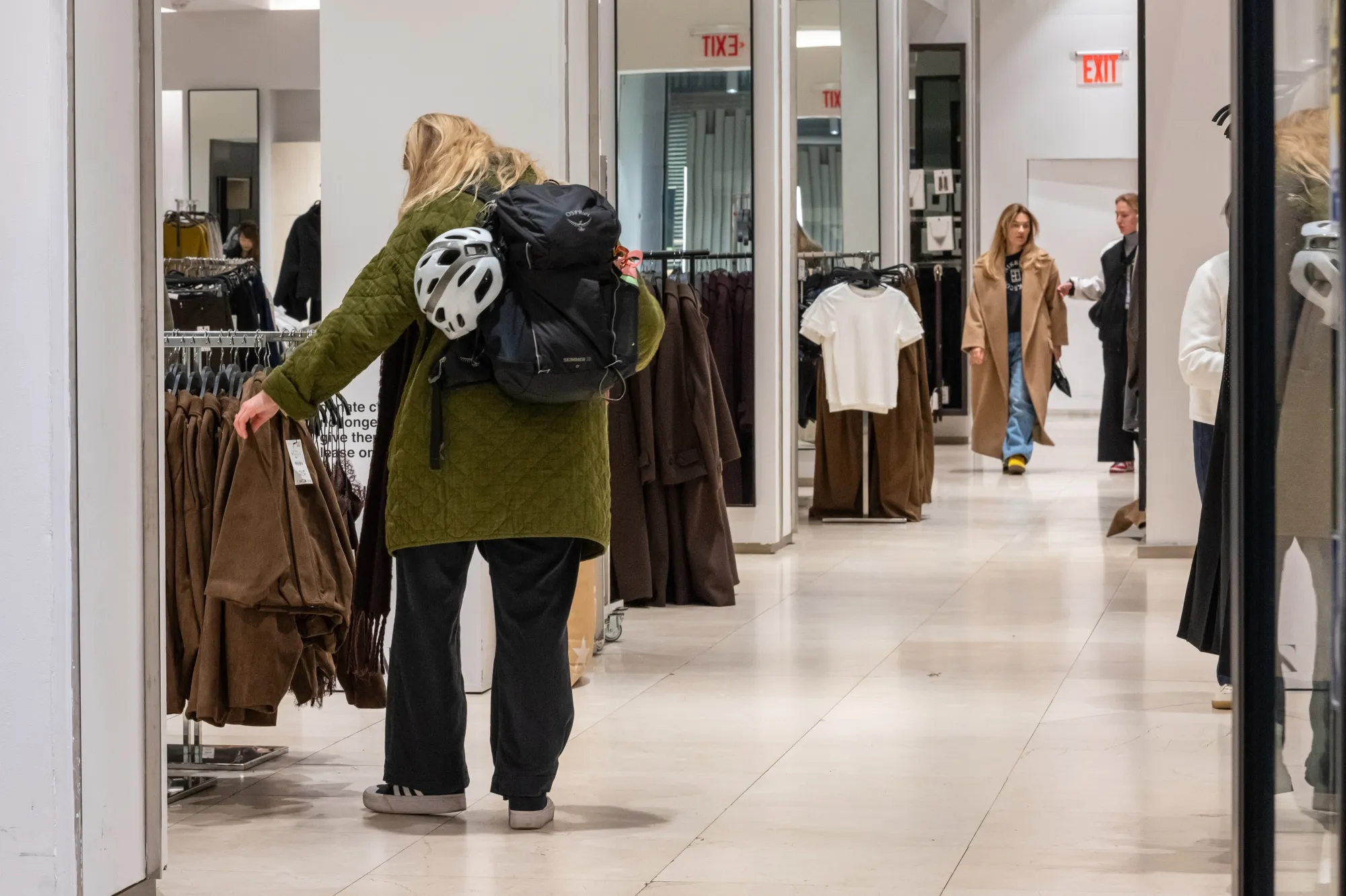 Shoppers in Union Square in San Francisco.