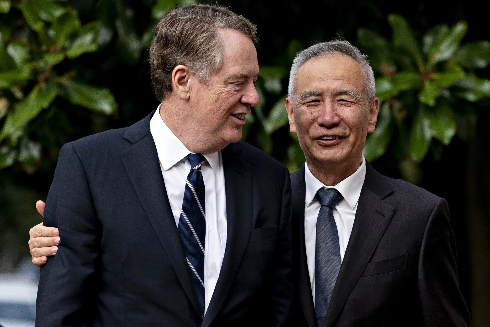 Robert Lighthizer, U.S. trade representative, and&nbsp;Liu He, China's vice premier, on Thursday.