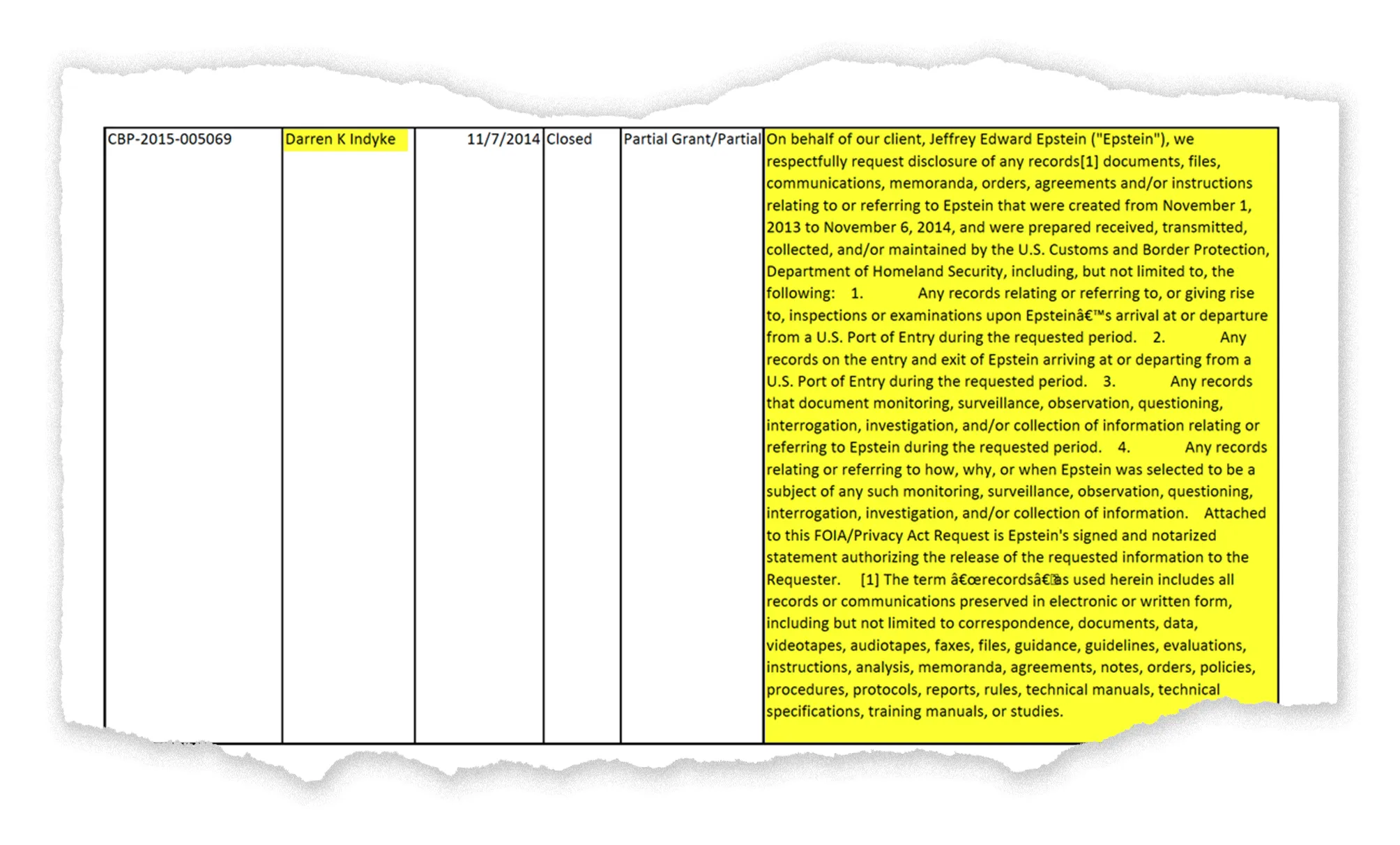 Jeffrey Epstein Filed a FOIA Request - Bloomberg