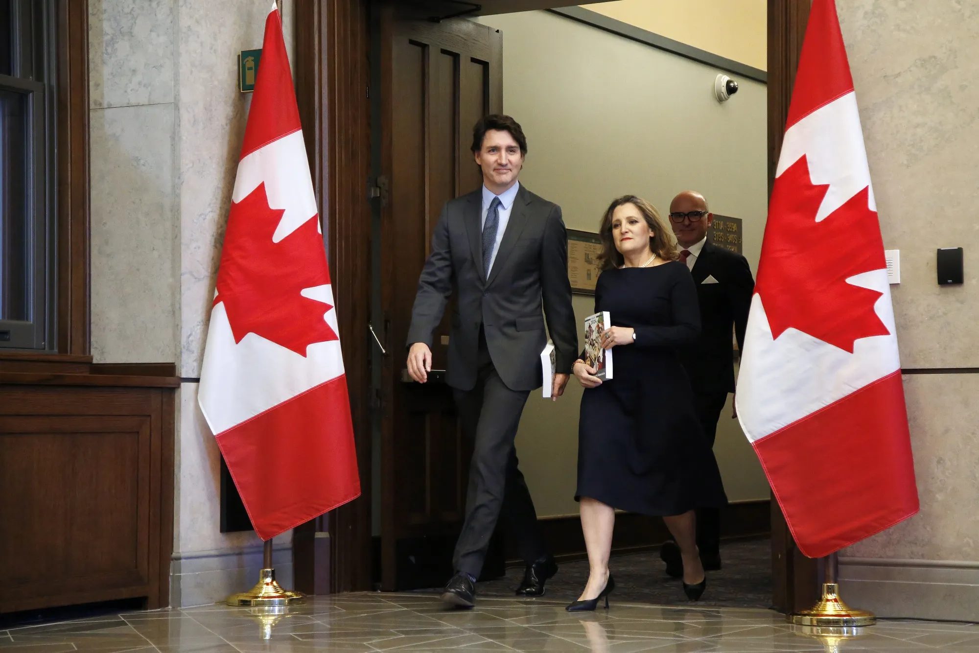 Canadian Prime Minister Justin Trudeau and Finance Minister Chrystia Freeland.