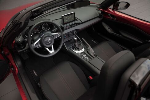 The compact interior.