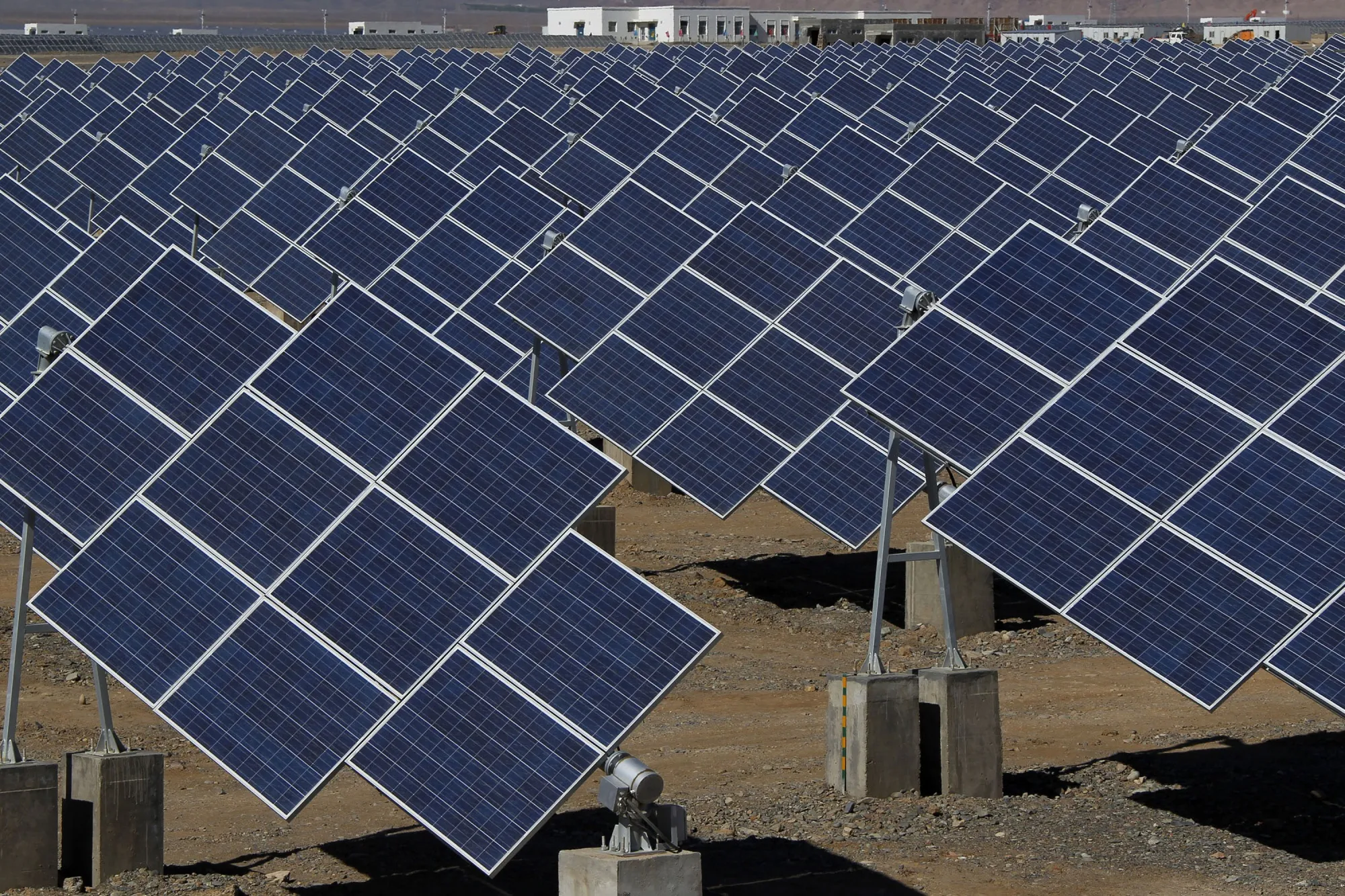 A solar power plant in Xinjiang.