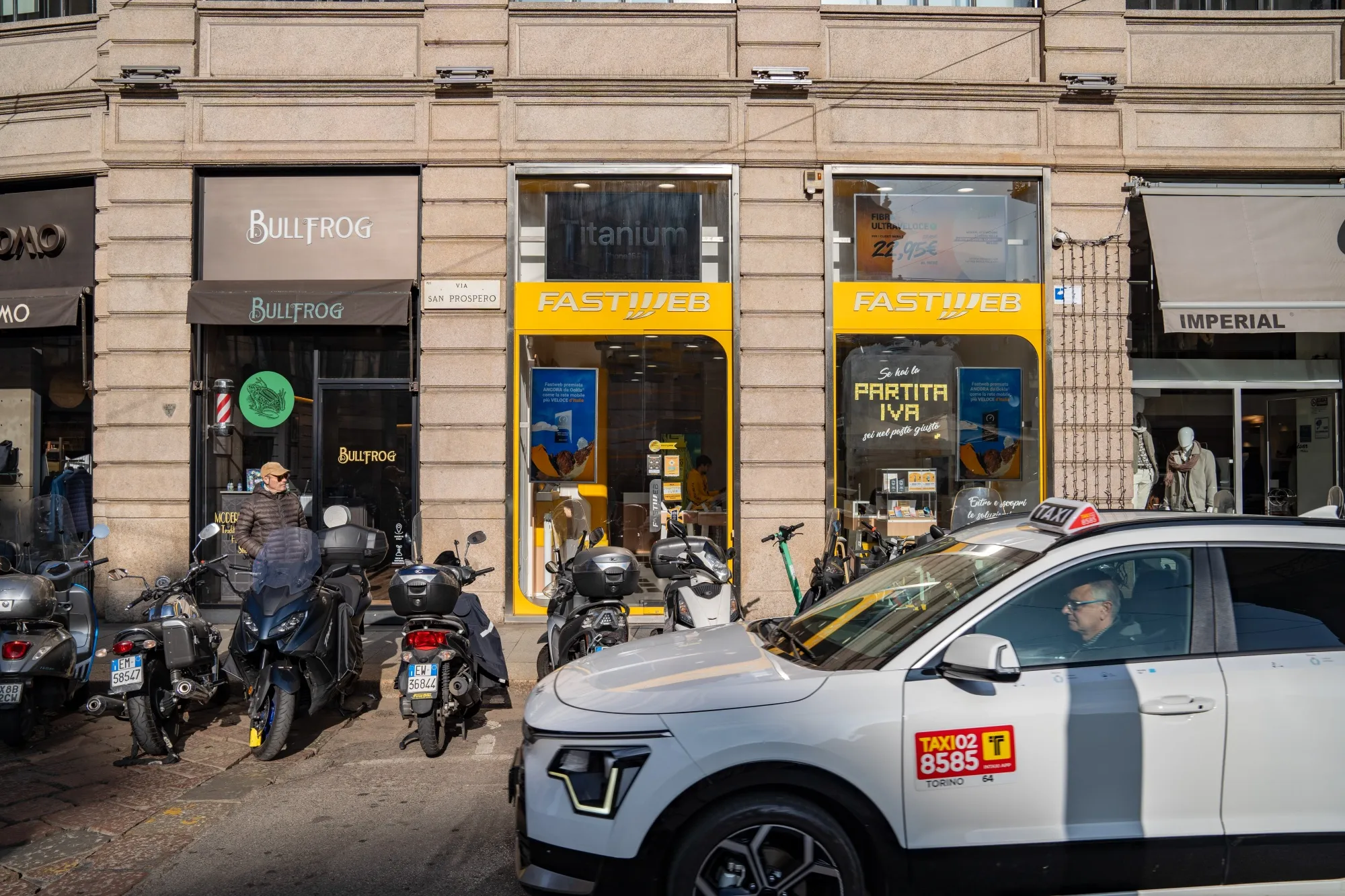 A Fastweb store in Milan.