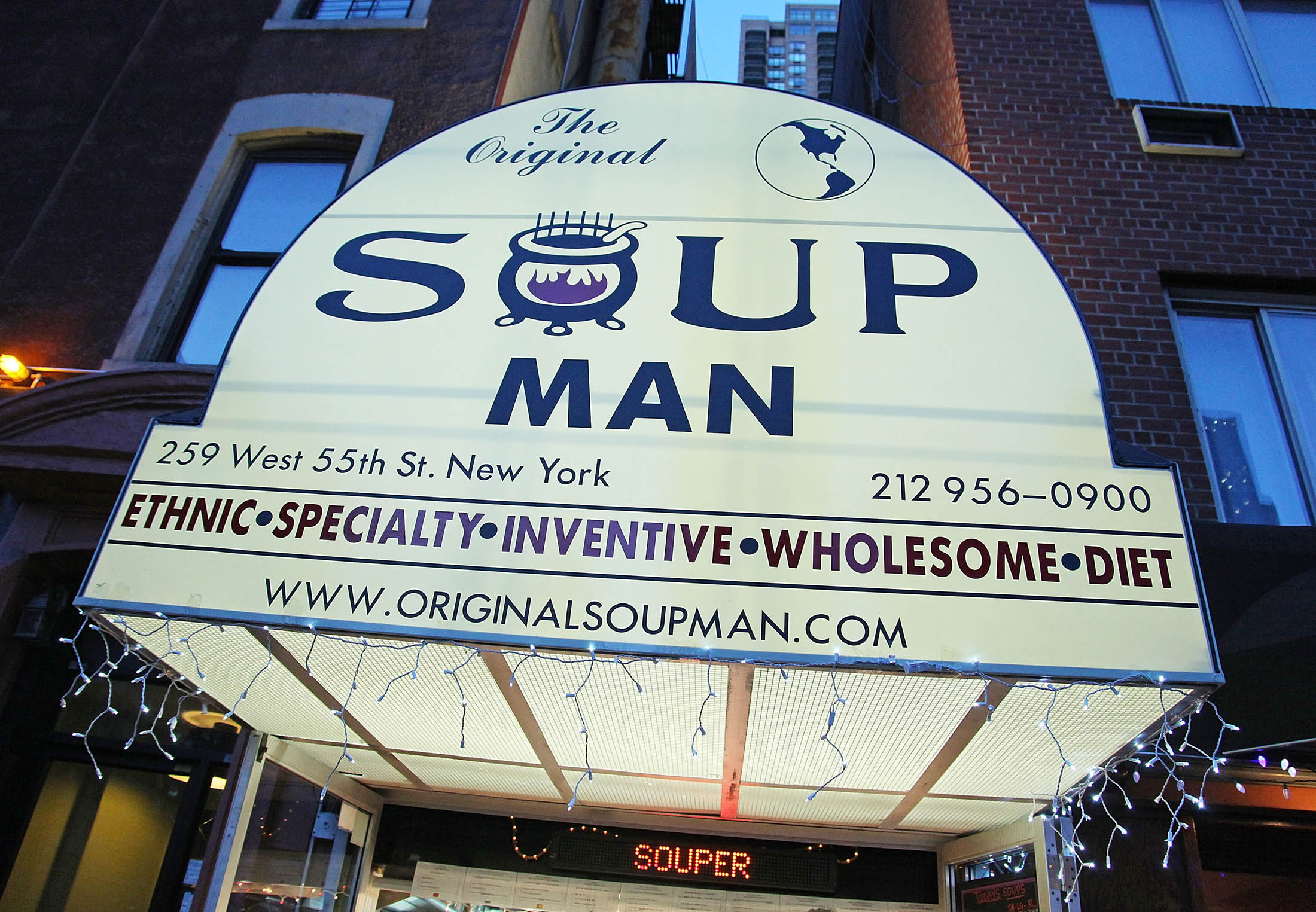 The Original Soupman in New York City.
