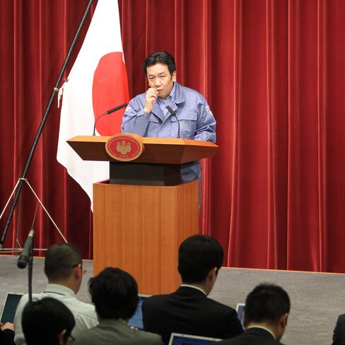 Edano speaks at a news conference in March 2011