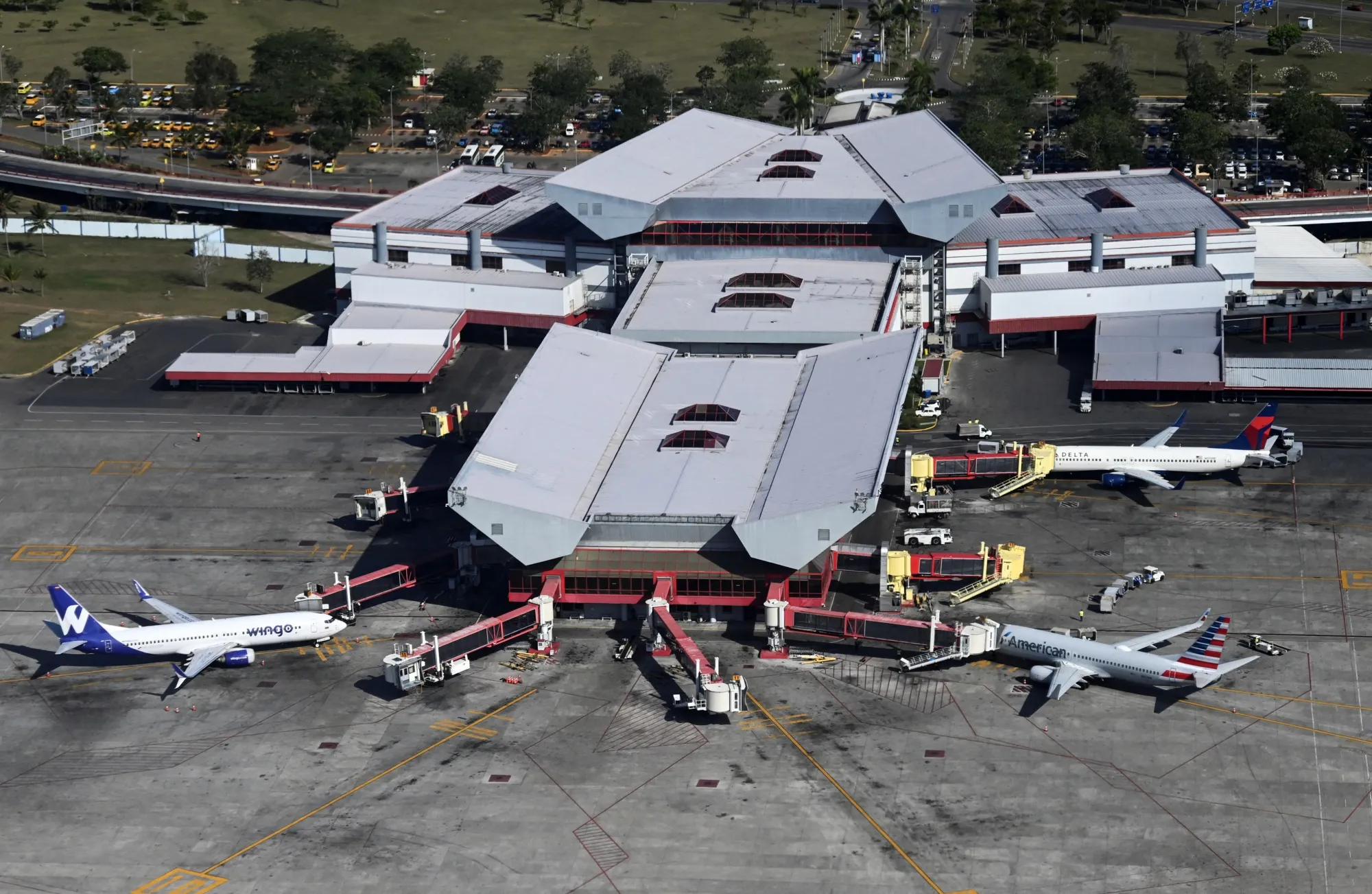 Vista aérea del Aeropuerto Internacional José Martí en La Habana.