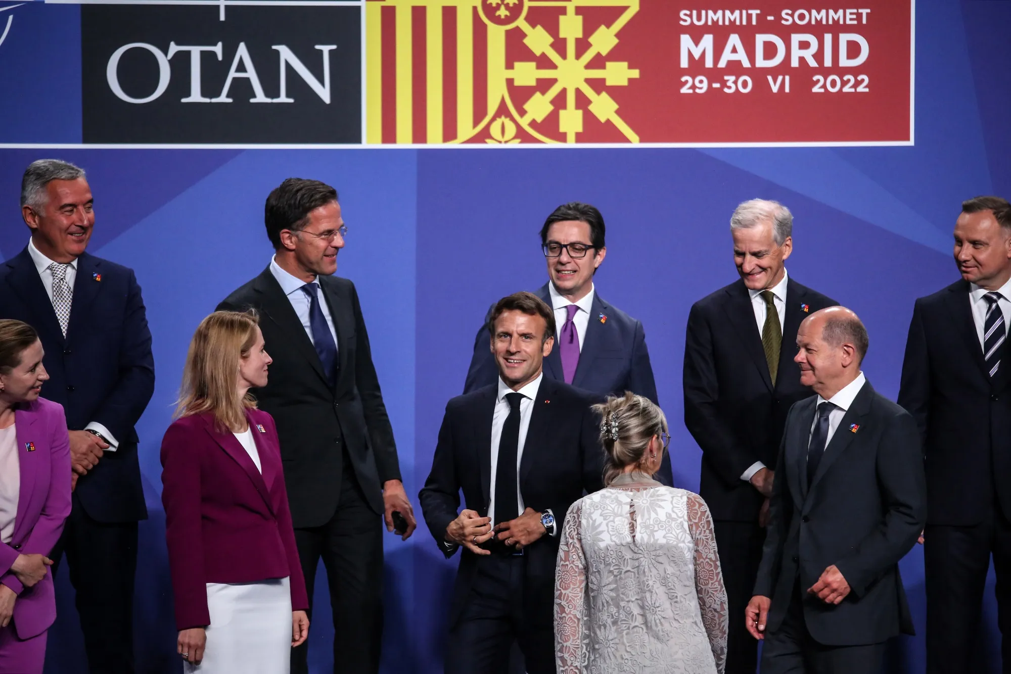 A“family” photo at the NATO summit in Madrid in July 2022.