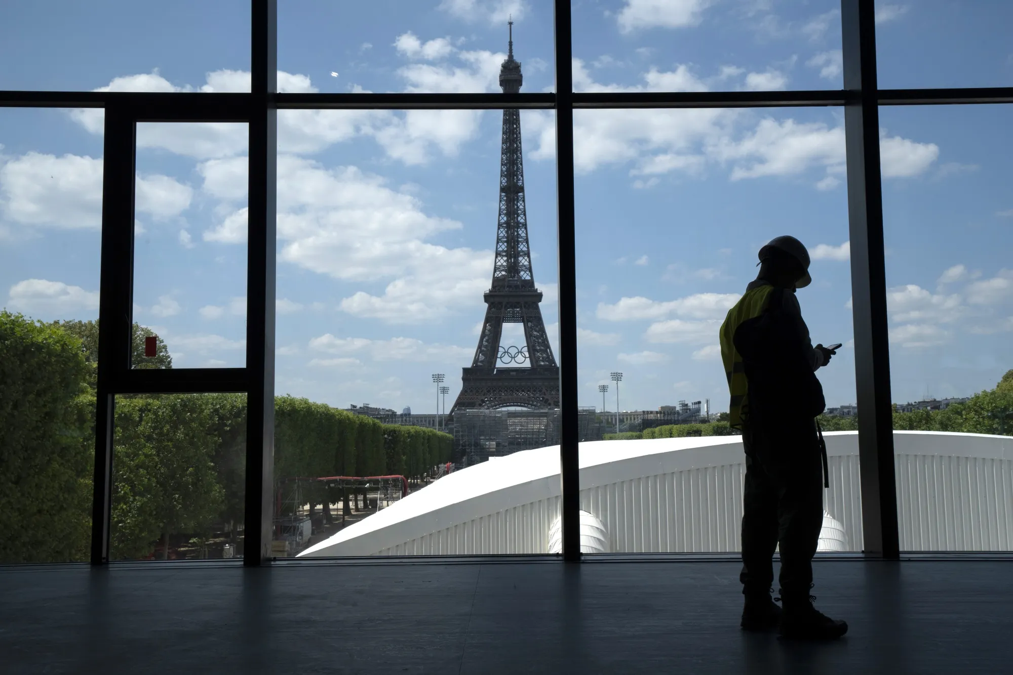 Olympics venue preparations in Paris on June 25.