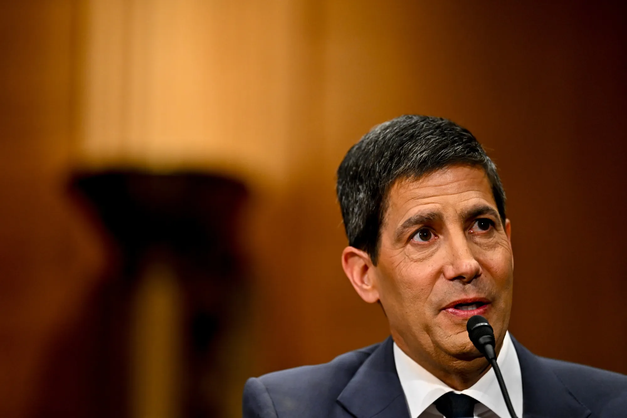Kevin Warsh during a confirmation hearing.