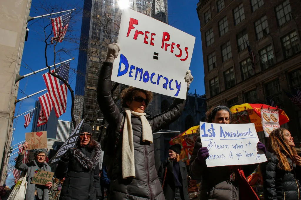 The First Amendment allows protests, too.
