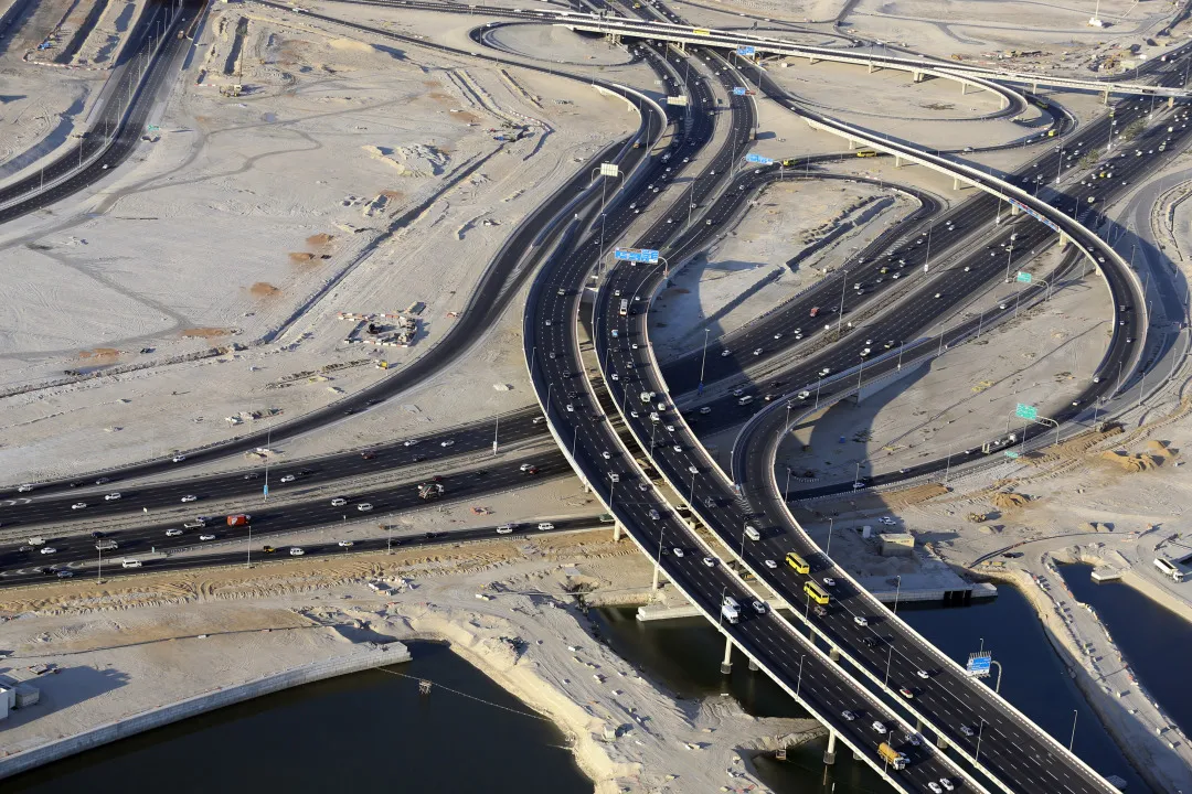 Helicopter Views Of Dubai City Skyline