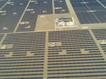 The newly installed 100MW photovoltaic project in Dunhuang, China.