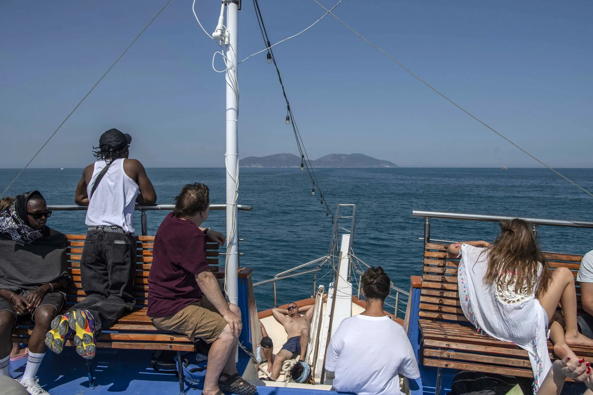 A tourist boat heads&nbsp;to Sazan Island, where Jared Kushner plans a luxury&nbsp;resort and marina.