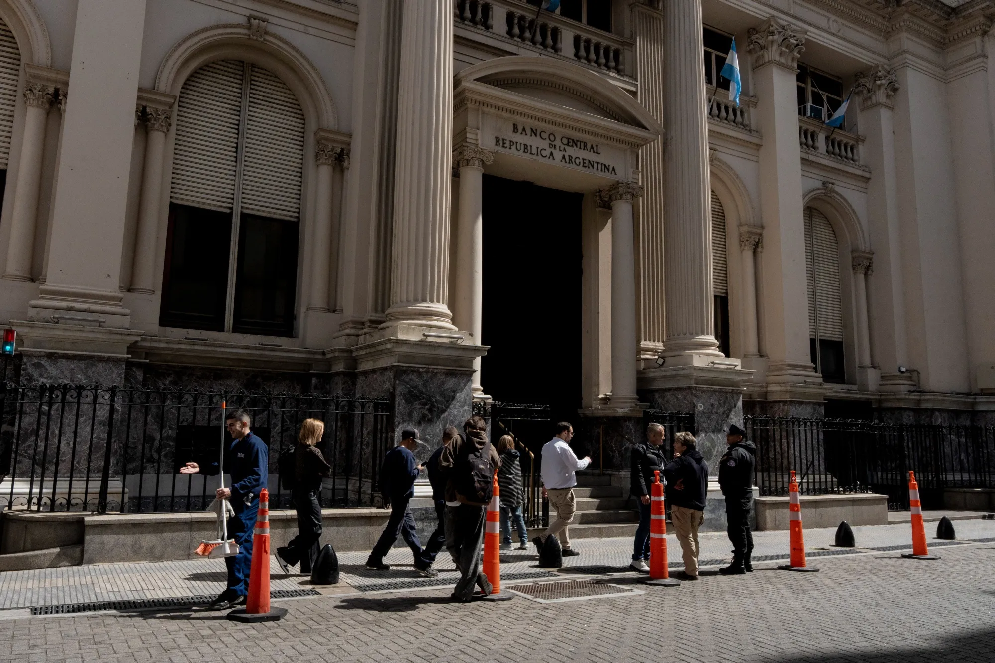 The Central Bank of Argentina in the financial district of Buenos Aires.