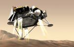 Rendering of NASA’s InSight lander.&nbsp;