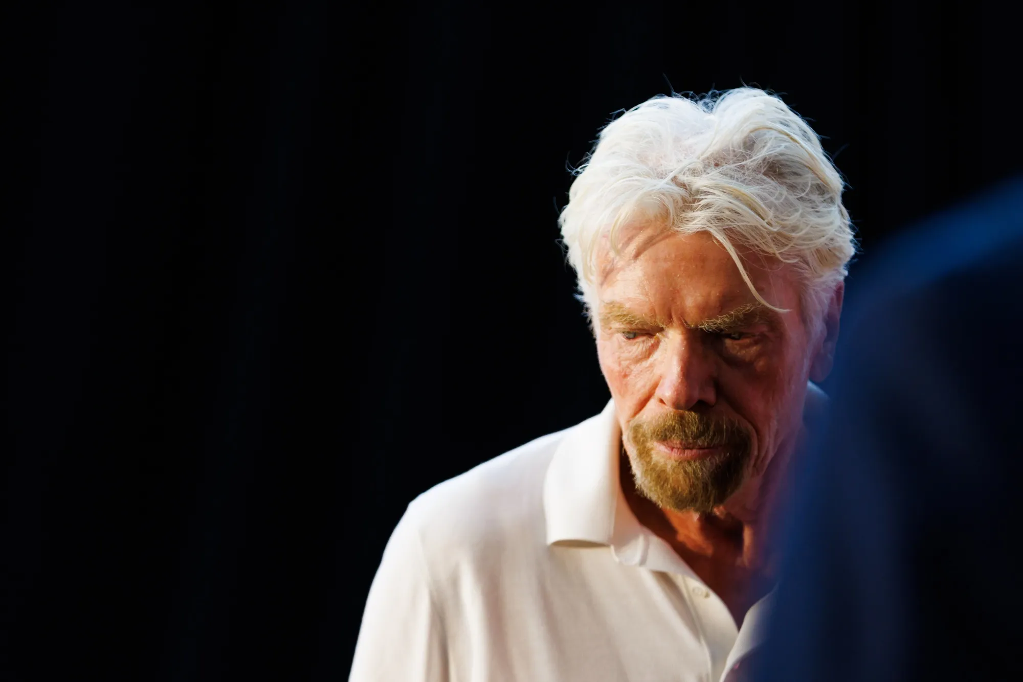 Richard Branson during a press conference in Toronto on April 3, 2025.