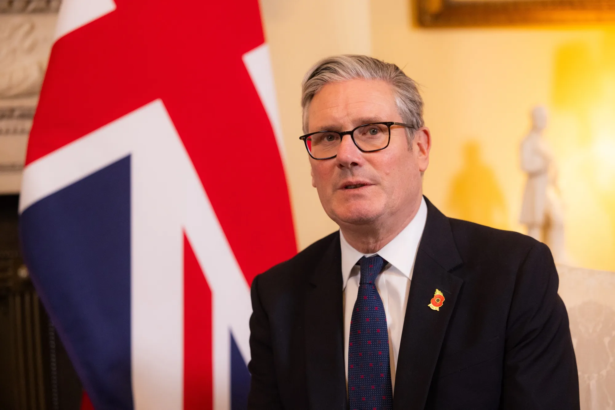 Keir Starmer at 10 Downing Street on Oct. 29.