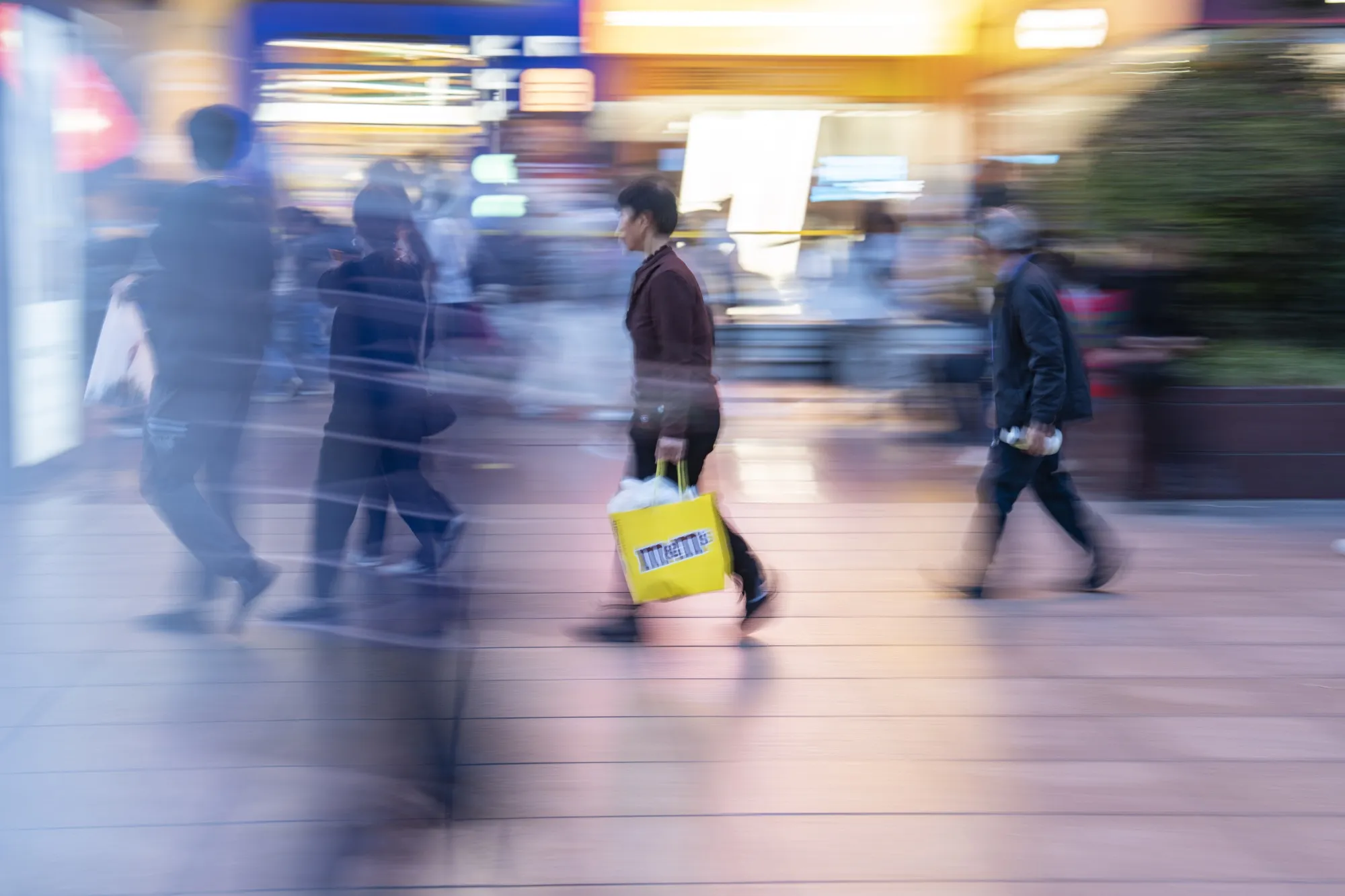 Shoppers in the Nanjing Road West shopping area in Shanghai, China, on March 2, 2025.