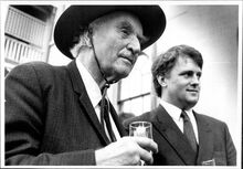 The launch of the 'Spycatcher Trail' book by Malcolm Turnbull.Peter Wright and Malcolm Turnbull. Malcolm Turnbull, Peter Wright and Gough Whitlam.Peter Wright, Malcolm Turnbull. . . old spy, wonder boy. September 07, 1988.
