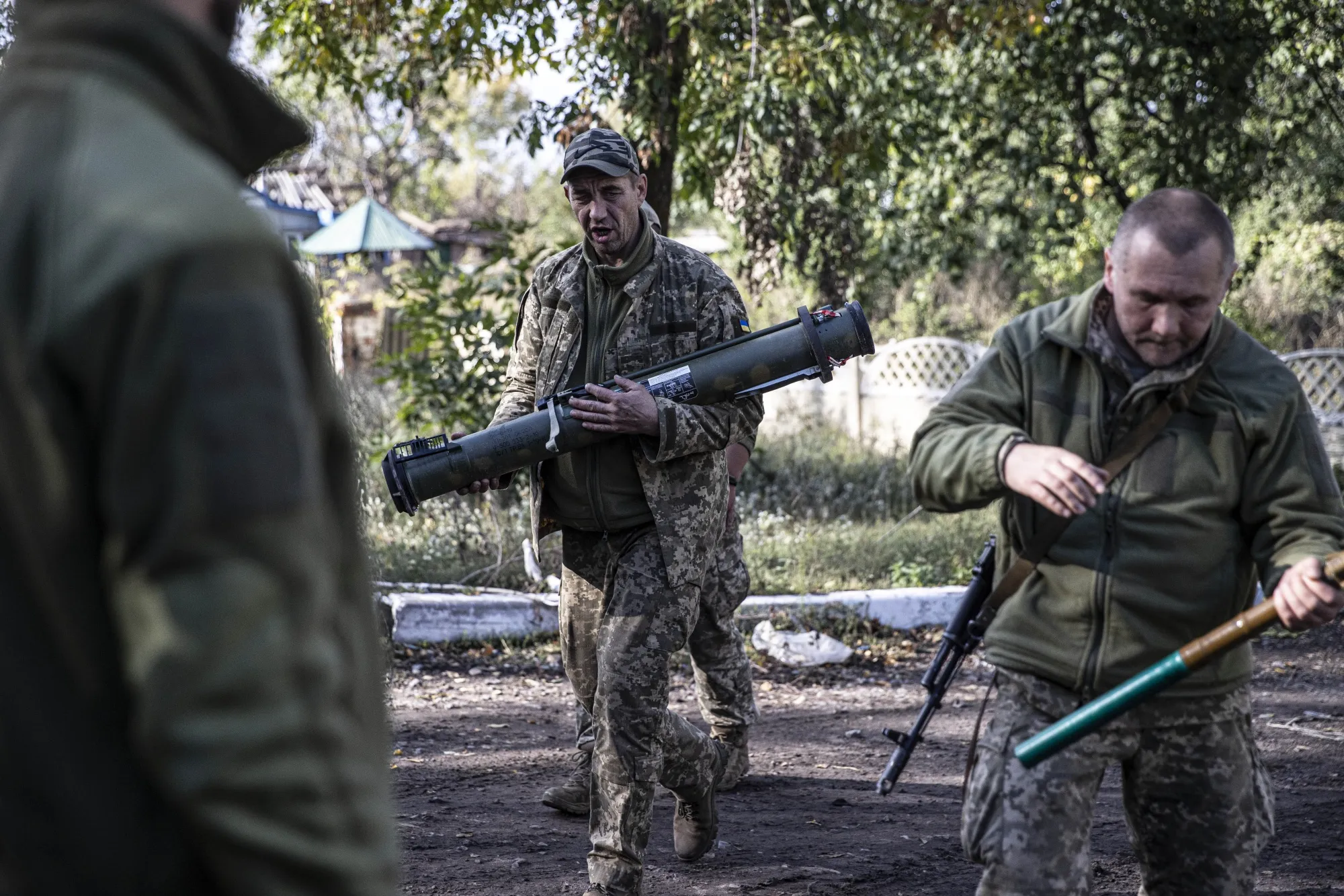 Ukrainian soldiers found large amounts of ammunition belonging to the Russian forces after Russia&nbsp;withdrew from the village of Nova Husarivka on Sept. 21.