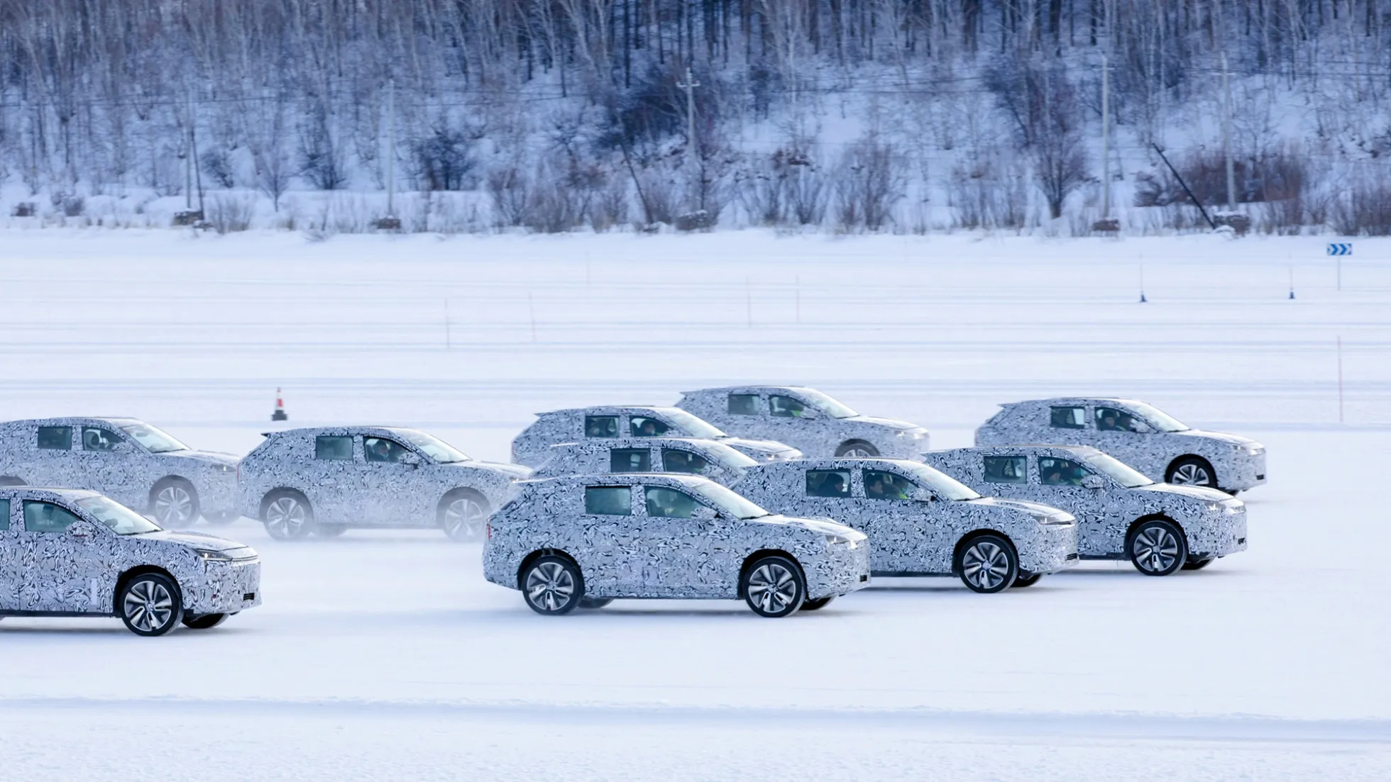The unnamed China Evergrande Group SUVs in Yakeshi, Inner Mongolia.